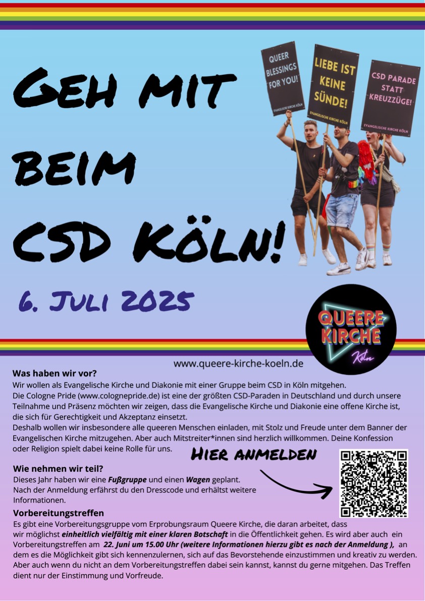 Mehr über den Artikel erfahren CSD 2025 in Köln – Lauf mit der Queeren Kirche & der Diakonie mit!