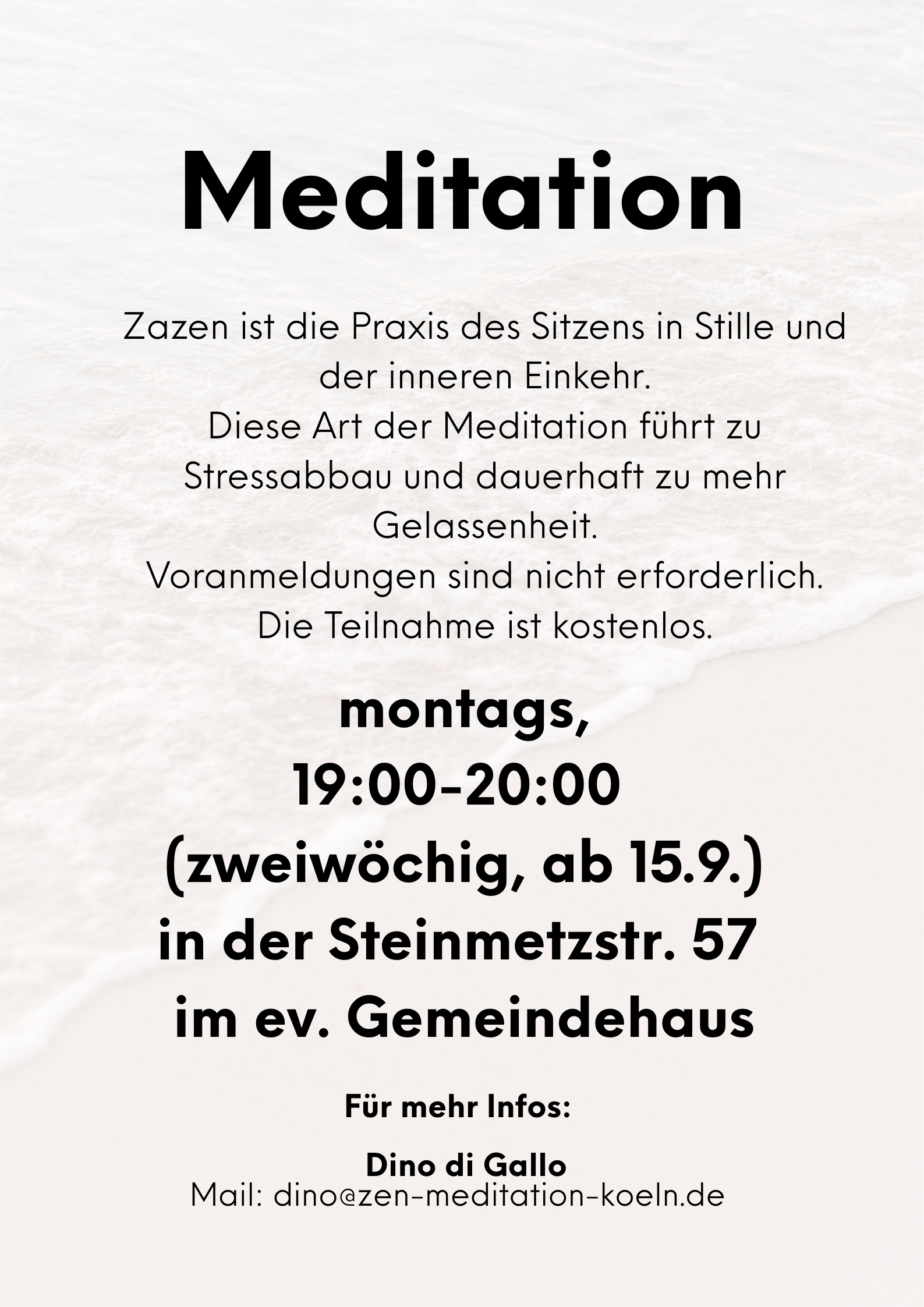 Mehr über den Artikel erfahren Meditationsangebot – Start 15.9.