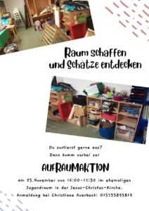 Mehr über den Artikel erfahren Aufräumaktion am 25.11. um 16 Uhr