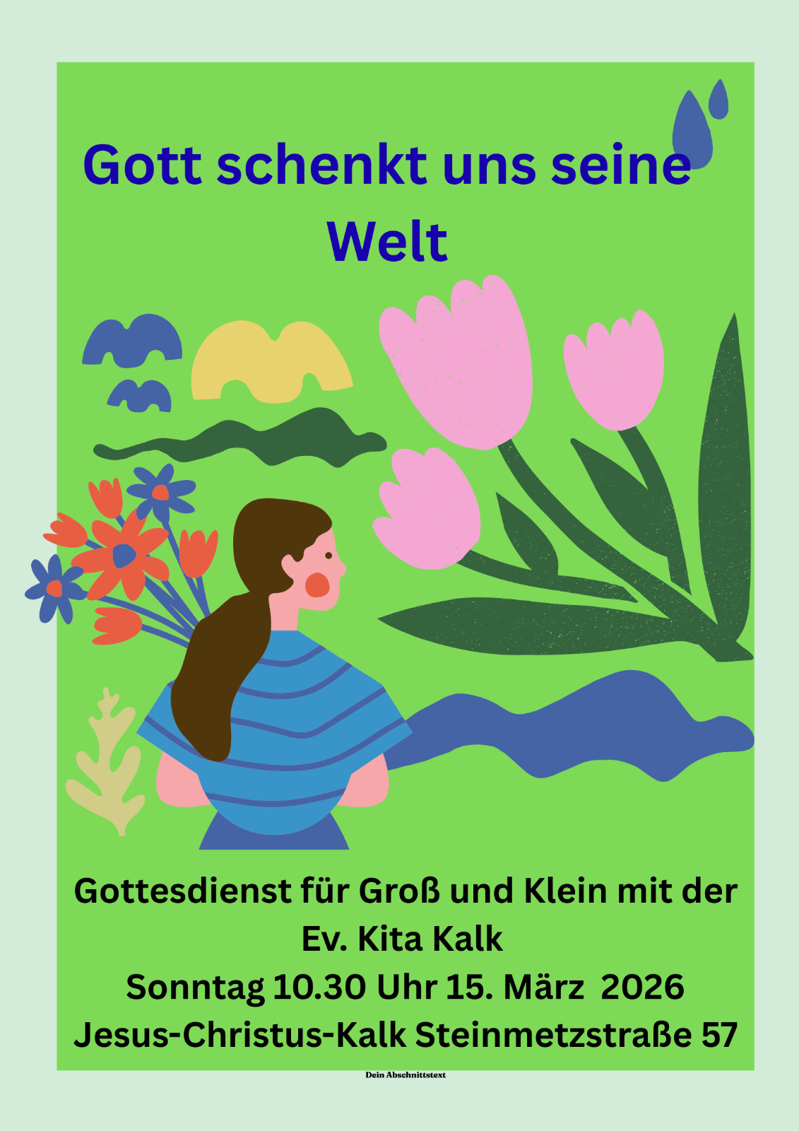 Du betrachtest gerade Gottesdienst für Groß und Klein, Sonntag, 15. März 10.30 Uhr Jesus-Christus-Kirche