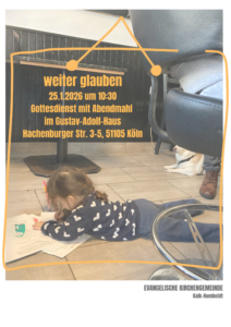 Mehr über den Artikel erfahren Gottesdienst am 25.1. um 10:30 im Gustav-Adolf-Haus
