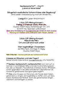 Mehr über den Artikel erfahren Nachbarschaftschor