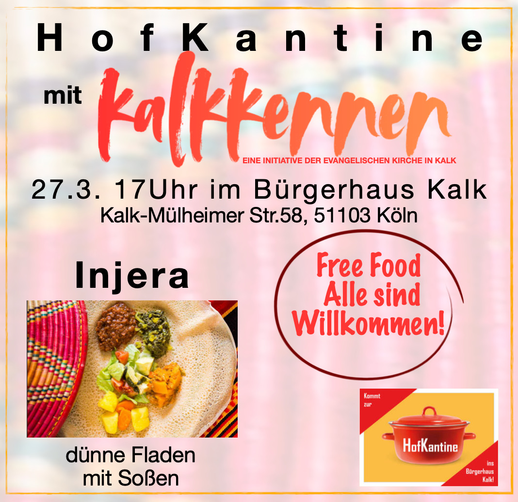 Mehr über den Artikel erfahren HofKantine – Free Food am 27.3.2026 im Bürgerhaus Kalk