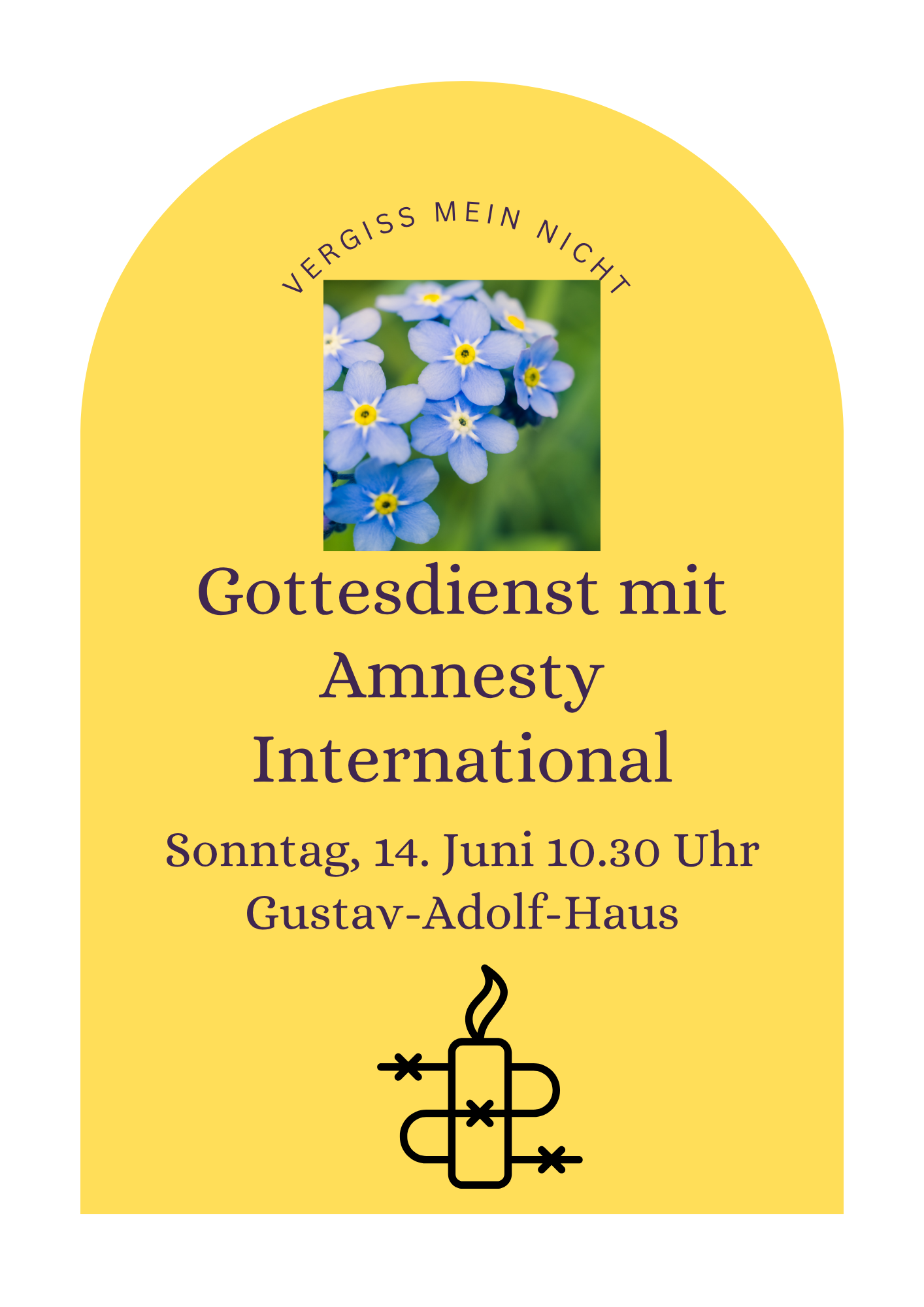 Mehr über den Artikel erfahren Gottesdienst mit Amnesty International am 14. Juni um 10.30 Uhr, Gustav-Adolf-Haus
